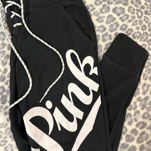 PINK Victoria's Secret Black Joggers